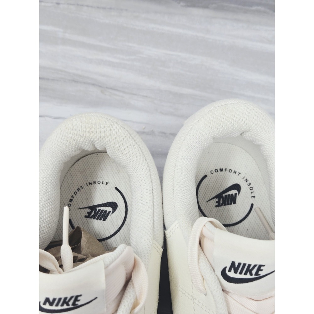 Nike Court Legacy Lift Womens Size 10 Ivory Black Leather Shoe Sneakers Gum - Picture 7 of 8